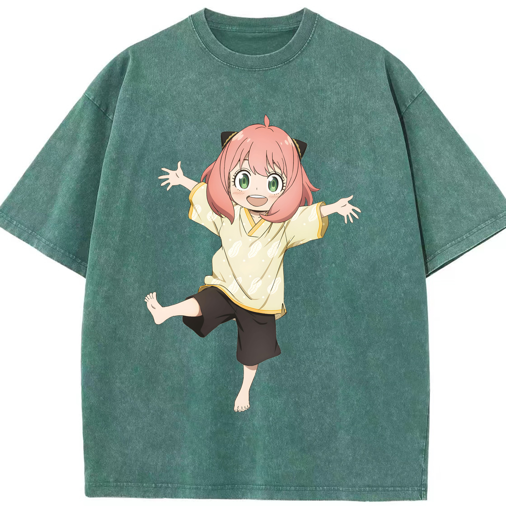 （画像用） SPY×FAMILY间谍家家酒 綿100% ヴィンテージ風 半袖Tシャツ（フロントプリント）